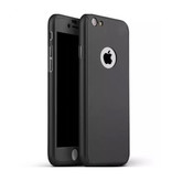 Stuff Certified® iPhone 8 Plus Full Body 360 ° Full Cover Case + Protector de pantalla Negro