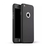 Stuff Certified® iPhone 8 Plus Ganzkörper 360 ° Full Cover Hülle + Displayschutzfolie Schwarz