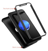 Stuff Certified® iPhone XR Full Body 360 ° Full Cover Case + Screen protector Black