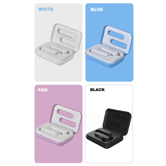 Aicnly X12 TWS Écouteurs sans fil Bluetooth 5.0 Écouteurs intra-auriculaires sans fil Écouteurs Écouteurs Rose