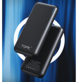 TOPK Chargeur de chargeur de batterie de batterie de secours de banque de puissance externe de 10 000 mAh