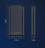 TOPK 10.000mAh Externe Powerbank Noodaccu Batterij Oplader Charger