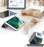 Stuff Certified® Skórzane, składane etui pokrowiec na iPada Pro 10,5 cala w kolorze niebieskim