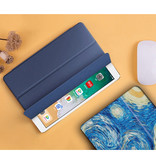 Stuff Certified® Skórzane, składane etui pokrowiec na iPada Air 3 w kolorze niebieskim