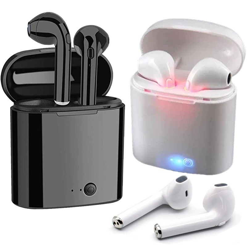 Draadloze Bluetooth Oortjes/Wireless Earphones Wit met Microfoon Stuff Enough.be