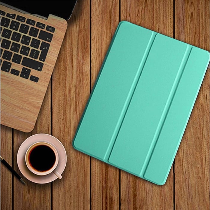 Skórzane składane etui na iPada Air 1 w kolorze zielonym