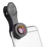 APEXEL 3 in 1 Camera Lens Clip for Smartphones Black - Fisheye / Wide Angle / Macro Lens