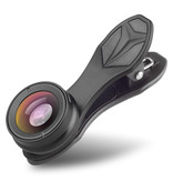 APEXEL Klips do obiektywu aparatu 3 w 1 do smartfonów Czarny - obiektyw typu rybie oko / szerokokątny / makro