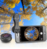 APEXEL Clip per obiettivo 3 in 1 per smartphone Rosa - Obiettivo fisheye / grandangolare / macro