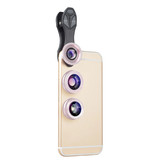 APEXEL 3 in 1 Camera Lens Clip for Smartphones Pink - Fisheye / Wide Angle / Macro Lens