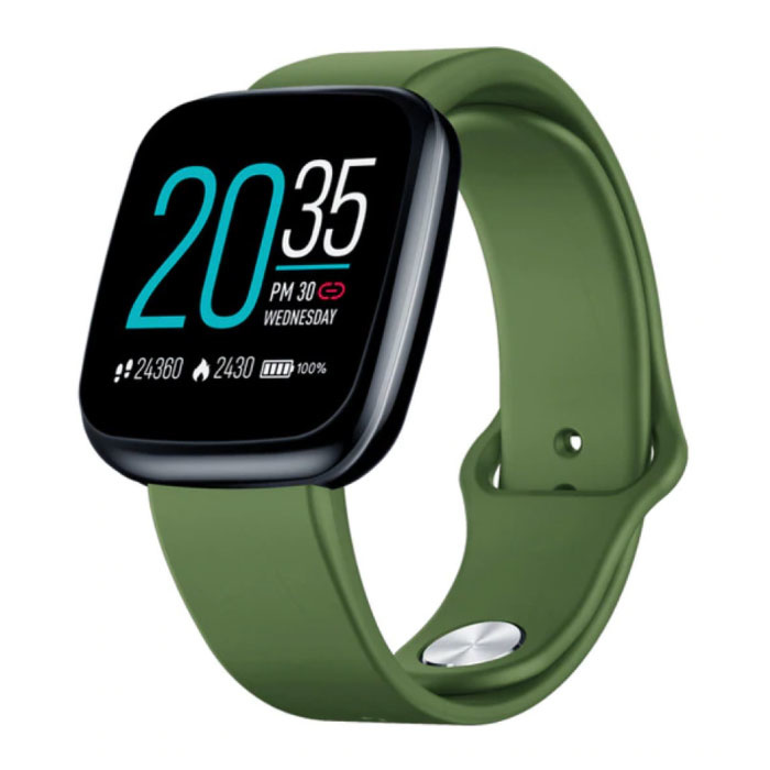 Crystal 3 Smartwatch Smartband Smartfon Fitness Sport Activity Tracker Zegarek IPS iOS Android iPhone Samsung Huawei Zielony
