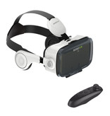 BOBO VR Gafas 3D de Realidad Virtual VR 120 ° con Control Remoto Bluetooth para Smartphones Blanco