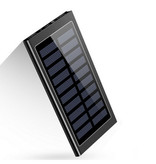 Stuff Certified® Cargador solar externo de 30.000mAh Powerbank Panel solar Batería de emergencia Cargador de batería Sun Black