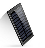 Stuff Certified® Caricabatteria solare esterno da 30.000 mAh Powerbank Pannello solare Batteria di emergenza Caricabatteria Sun Black