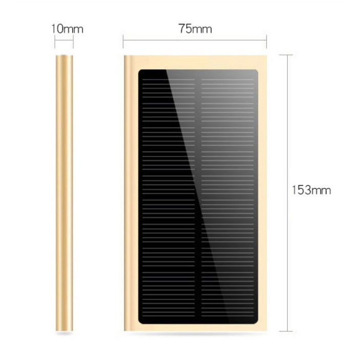 Stuff Certified® Externe 30.000mAh Solar Charger Powerbank Zonnepaneel Noodaccu Batterij Oplader Zon Rood