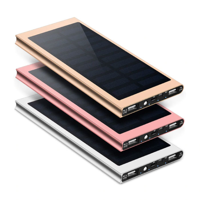 Stuff Certified® Externe 30.000mAh Solar Charger Powerbank Zonnepaneel Noodaccu Batterij Oplader Zon Rood