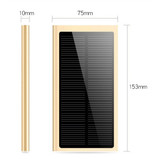 Stuff Certified® Externe 30.000mAh Solar Charger Powerbank Zonnepaneel Noodaccu Batterij Oplader Zon Goud