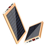 Stuff Certified® Cargador solar externo de 30,000mAh Banco de energía Panel solar Batería de emergencia Cargador de batería Sun Gold