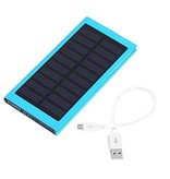 Stuff Certified® Cargador solar externo 30,000mAh Banco de energía Panel solar Batería de emergencia Cargador de batería Sun Blue