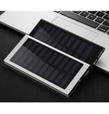 Stuff Certified® External 30,000mAh Solar Charger Power Bank Solar Panel Emergency Battery Battery Charger Sun Silver