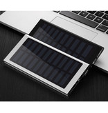 Stuff Certified® Zewnętrzna ładowarka słoneczna 30.000mAh Power Bank Panel słoneczny Ładowarka baterii awaryjnych Sun Silver