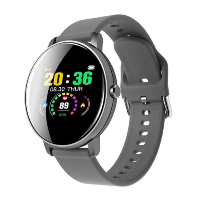 Q5 Plus Sport Smartwatch Fitness Sport Aktivität Tracker Smartphone Uhr iOS Android iPhone Samsung Huawei Grau