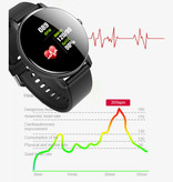 Lige Q5 Plus Sport Smartwatch Fitness Sport Activité Tracker Montre Smartphone iOS Android iPhone Samsung Huawei Noir Métal