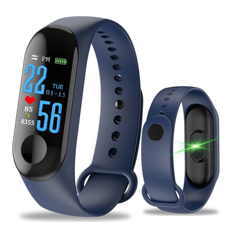 Stuff Certified® Original M3 Smartband Fitness Sport Activity Tracker Reloj inteligente Reloj inteligente OLED iOS Android iPhone Samsung Huawei Azul