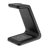 Bonola Stazione di ricarica 3 in 1 per Apple iPhone / iWatch / AirPods - Dock di ricarica 18W Wireless Pad nero