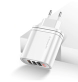 Kuulaa Qualcomm Quick Charge 3.0 Dreifacher USB-Wandlader mit 3 Anschlüssen Wallcharger AC-Ladegerät Steckeradapter