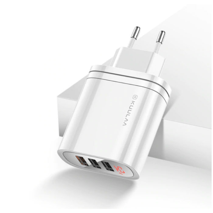 Qualcomm Quick Charge 3.0 Triple puerto 3x Cargador de pared USB Cargador de pared Cargador doméstico de CA Adaptador de cargador de enchufe