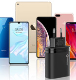 Kuulaa Qualcomm Quick Charge 3.0 Dreifacher USB-Wandlader mit 3 Anschlüssen Wallcharger AC-Ladegerät Steckeradapter