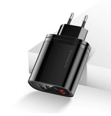 Kuulaa Qualcomm Quick Charge 3.0 Triple puerto 3x Cargador de pared USB Cargador de pared Cargador doméstico de CA Adaptador de cargador de enchufe