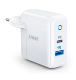ANKER Dwuportowa ładowarka ścienna PowerIQ Ładowarka ścienna AC Ładowarka domowa Wtyczka Adapter ładowarki Biały