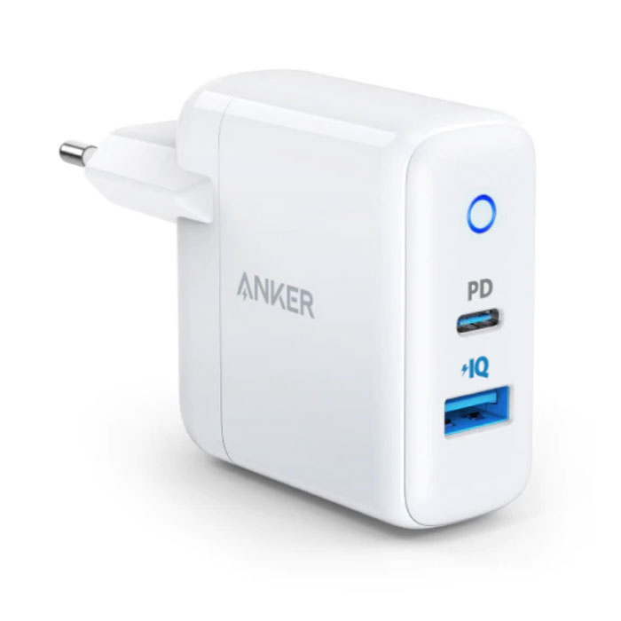 Chargeur mural à double port PowerIQ Chargeur mural Chargeur secteur AC Adaptateur de chargeur blanc