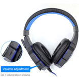 Stuff Certified® Casque de jeu Bass HD Écouteurs stéréo Casque avec microphone pour PlayStation 4 / PC Bleu