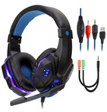 Stuff Certified® Bass HD Gaming Headset Stereo Earphones Headphones with Microphone for PlayStation 4 / PC Blue