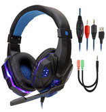 Stuff Certified® Bass HD Gaming Headset Stereo-Kopfhörer Kopfhörer mit Mikrofon für PlayStation 4 / PC Blau