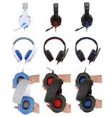 Stuff Certified® Bass HD Gaming Headset Stereo-Kopfhörer Kopfhörer mit Mikrofon für PlayStation 4 / PC Blau