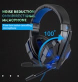 Stuff Certified® Bass HD Gaming Headset Stereo-Kopfhörer Kopfhörer mit Mikrofon für PlayStation 4 / PC Blau