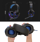 Stuff Certified® Bass HD Gaming Headset Stereo Earphones Headphones with Microphone for PlayStation 4 / PC Blue