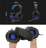 Stuff Certified® Bass HD Gaming Headset Stereo Koptelefoon Headphones met Microfoon voor PlayStation 4 / PC Blauw
