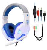 Stuff Certified® Bass HD Gaming Headset Auriculares estéreo Auriculares con micrófono para PlayStation 4 / PC Blanco