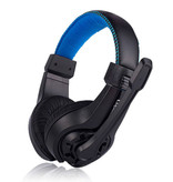 Lupuss Casque G1 avec microphone Casque de jeu stéréo pour PlayStation 4 Bleu