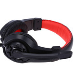 Lupuss Casque G1 avec microphone Casque de jeu stéréo pour PlayStation 4 Rouge