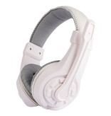 Lupuss Casque G1 avec microphone Casque de jeu stéréo pour PlayStation 4 blanc