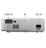 Alston T6 LED-Projektor - Mini Beamer Home Media Player Silber