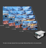 Alston Projecteur LED T6 - Mini Beamer Home Media Player Argent