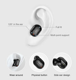 Stuff Certified® T1 TWS Sport Draadloze Oortjes Bluetooth 5.0 Ear Wireless Buds Earphones Earbuds Oortelefoon Zwart