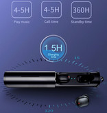 Stuff Certified® T1 TWS Sport Écouteurs sans fil Bluetooth 5.0 Écouteurs intra-auriculaires sans fil Écouteurs Écouteurs Noir